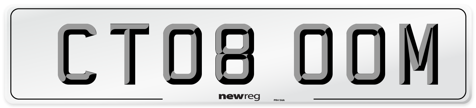 CT08 OOM Number Plate from New Reg